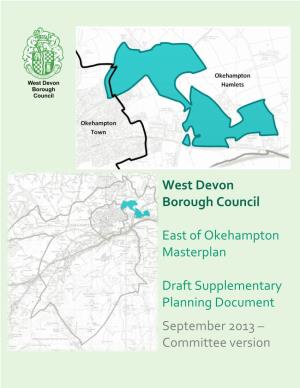West Devon Borough Council East of Okehampton Masterplan Draft