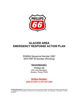 Glacier Area Emergency Response Action Plan