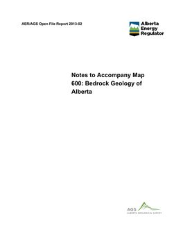 Bedrock Geology of Alberta