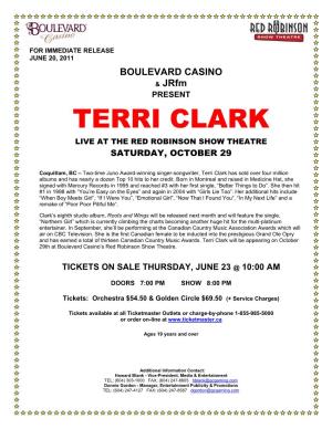 Terri Clark Live at the Red Robinson Show Theatre