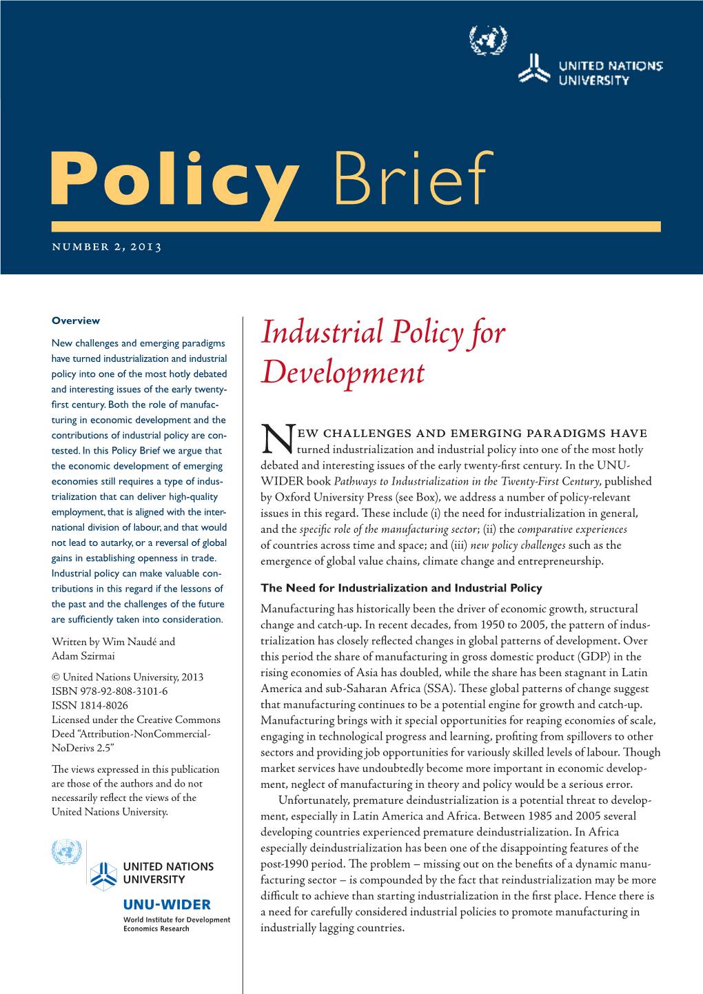 Industrial Policy for Development 3