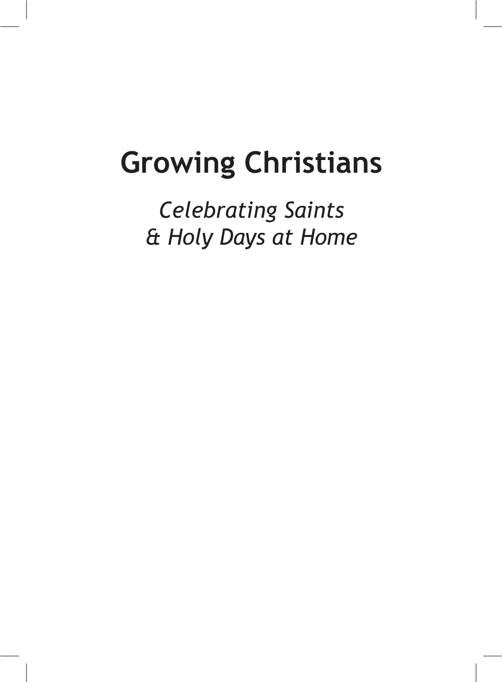 Growing Christians