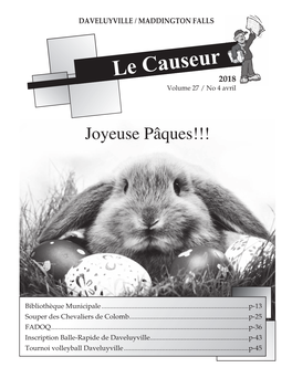 Le Causeur2018 Volume 27 / No 4 Avril