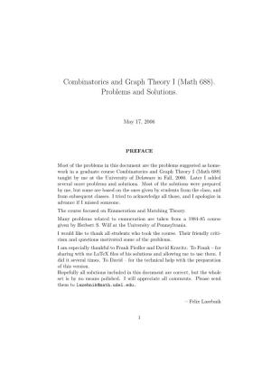 Combinatorics and Graph Theory I (Math 688)