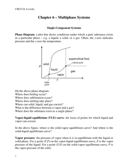 Chapter 6 – Multiphase Systems