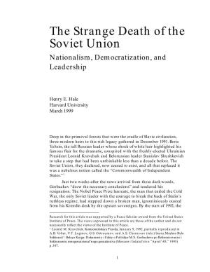 12 Strange Death of the Soviet Union