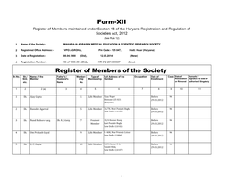 List of Members of Society