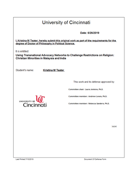 Using Transnational Advocacy Networks to Challenge Restrictions on Religion: Christian Minorities in Malaysia and India