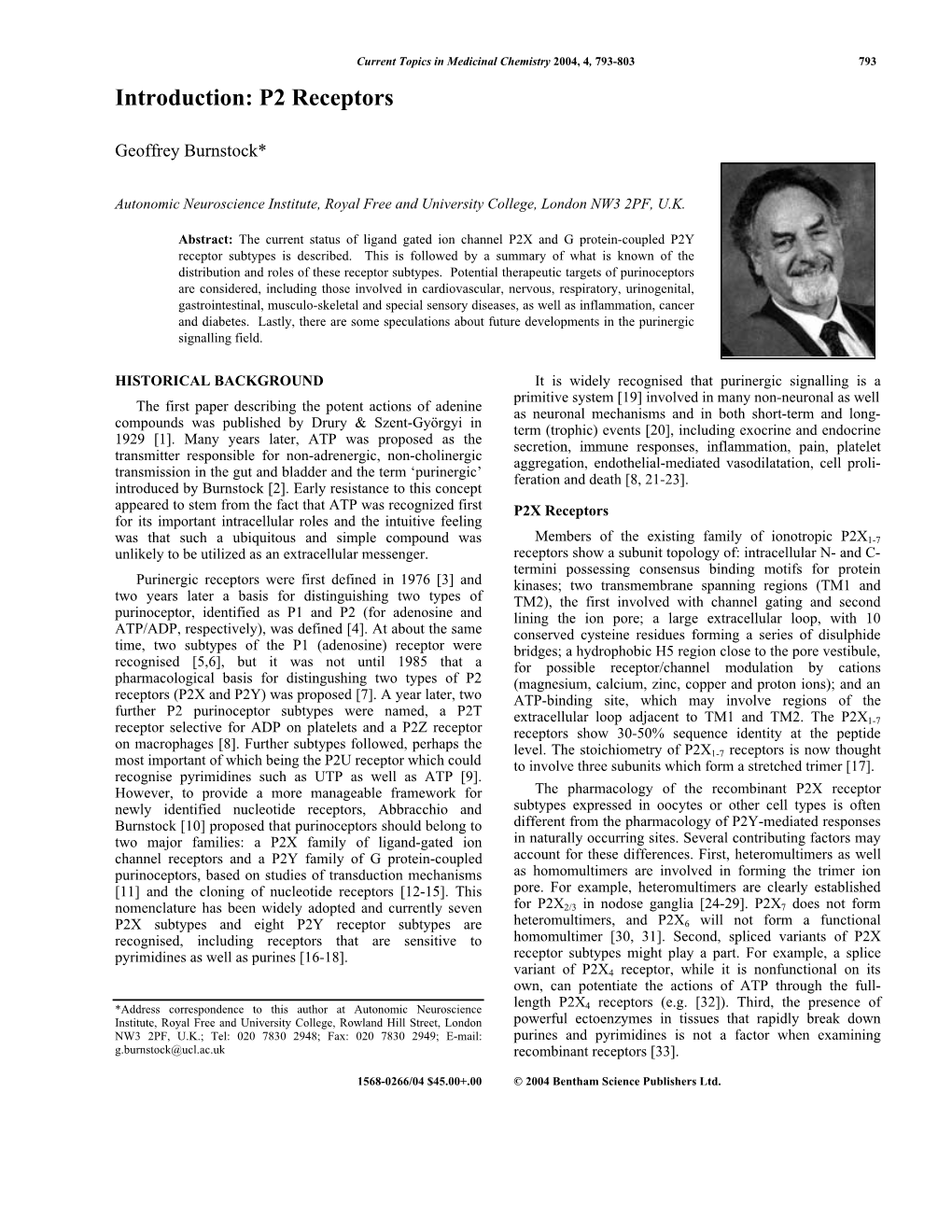 Introduction: P2 Receptors