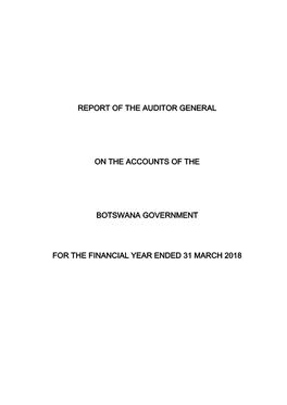 Auditor General's Report 2018-2019