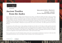 Ancient Textiles from the Andes