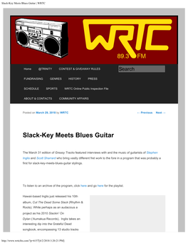 Slack-Key Meets Blues Guitar | WRTC