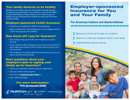Employer-Sponsored Insurance for You and Your Family