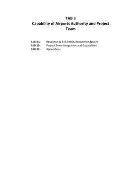 TAB 3 Capability of Airports Authority and Project Team
