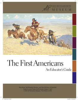 The First Americans an Educator’S Guide
