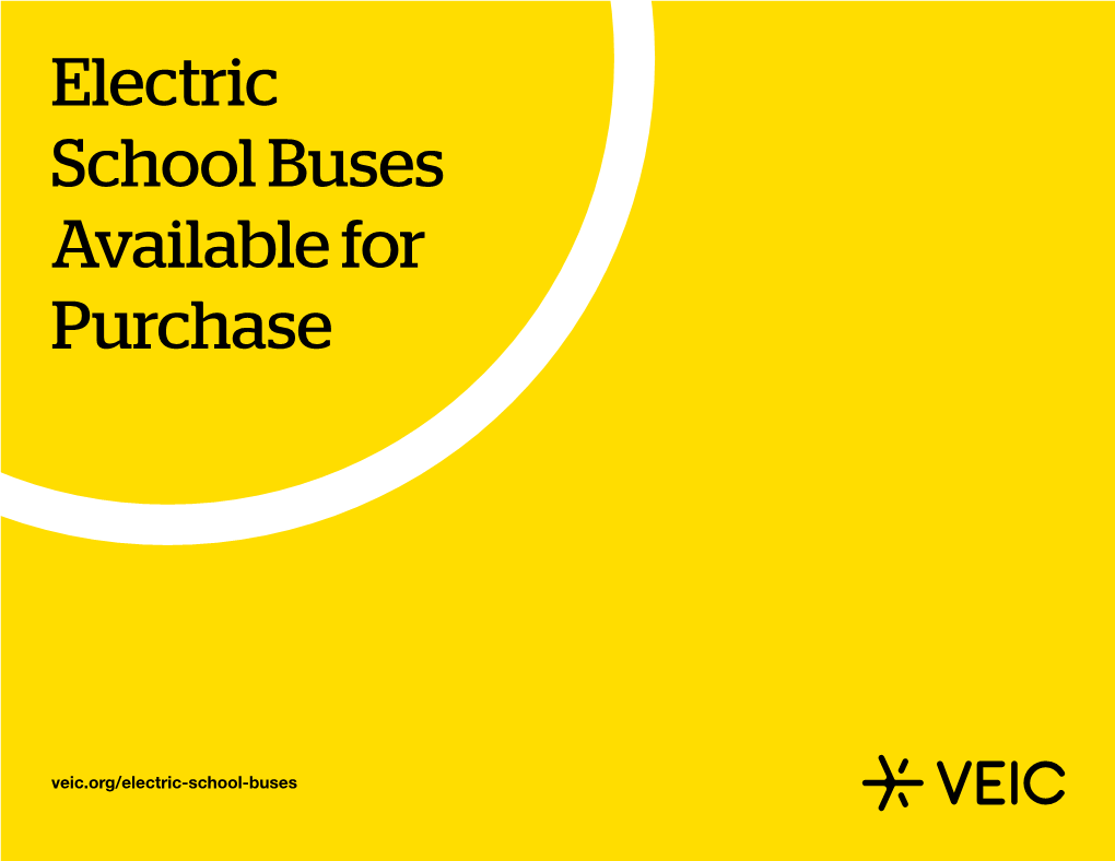 Electric School Buses Available for Purchase