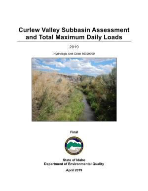 Curlew Valley Subbasin Assessment and Total Maximum Daily Loads