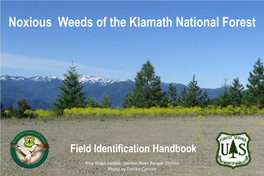Noxious Weeds of the Klamath National Forest