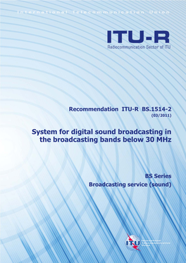Recommendation ITU-R BS.1514-2 (03/2011)