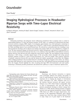 Imaging Hydrologic Processes in Headwater Riparian Seeps with Time-Lapse Electrical Resistivity