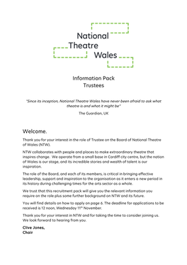 Information Pack Trustees Welcome