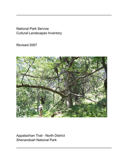Appalachian Trail - North District Shenandoah National Park Table of Contents