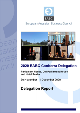 2020 EABC Canberra Delegation