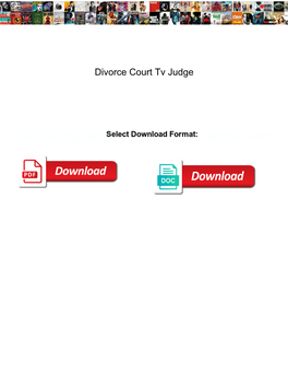 Divorce Court Tv Judge