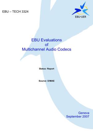 EBU Evaluations of Multichannel Audio Codecs