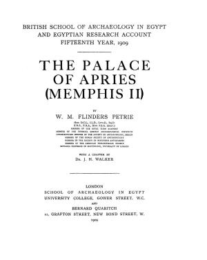 The Palace of Apries (Memphis 11)