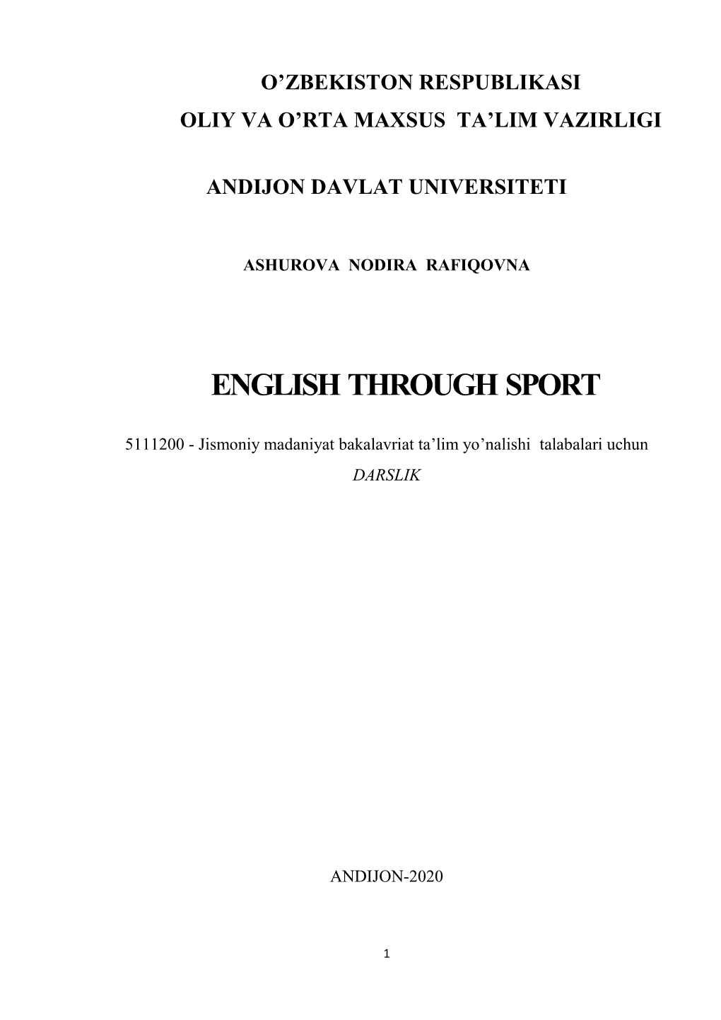 English Through Sport
