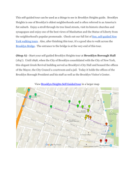 This Self-Guided Tour Can Be Used As a Things to See in Brooklyn Heights Guide