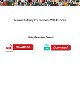 Microsoft Money for Business with Invoices