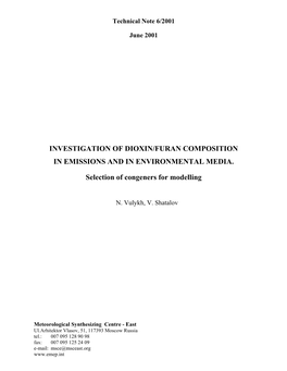 Co-Operative Programme for Monitoring and Evaluation of The