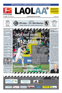 TSV 1860 München Anspiel: 13.30 Uhr Vfr Aalen – Freitag, 3