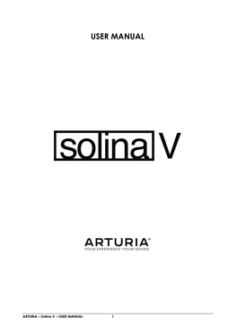 User Manual Solina V