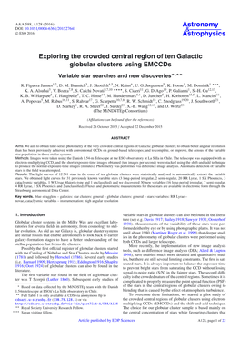 Exploring the Crowded Central Region of Ten Galactic Globular Clusters Using Emccds Variable Star Searches and New Discoveries�,