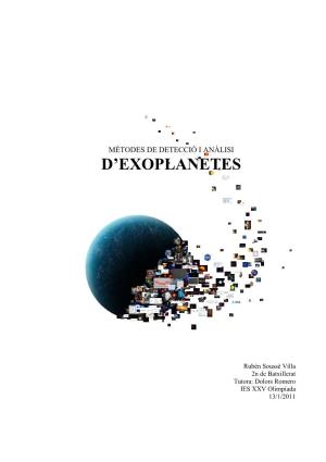 Mètodes De Detecció I Anàlisi D'exoplanetes