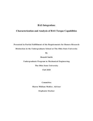 Characterization and Analysis of BAS Torque Capabilities