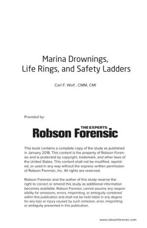 Marina Drownings, Life Rings, and Safety Ladders