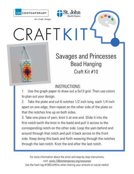 Savages and Princesses Bead Hanging Craft Kit #10