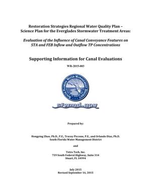Supporting Information for Canal Evaluations