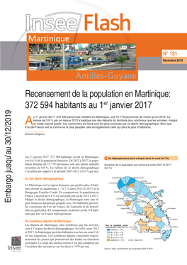 Recensement De La Population En Martinique: 372 594 Habitants Au 1Er Janvier 2017