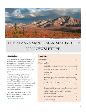 The Alaska Small Mammal Group 2020 Newsletter