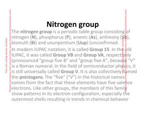 Nitrogen Group