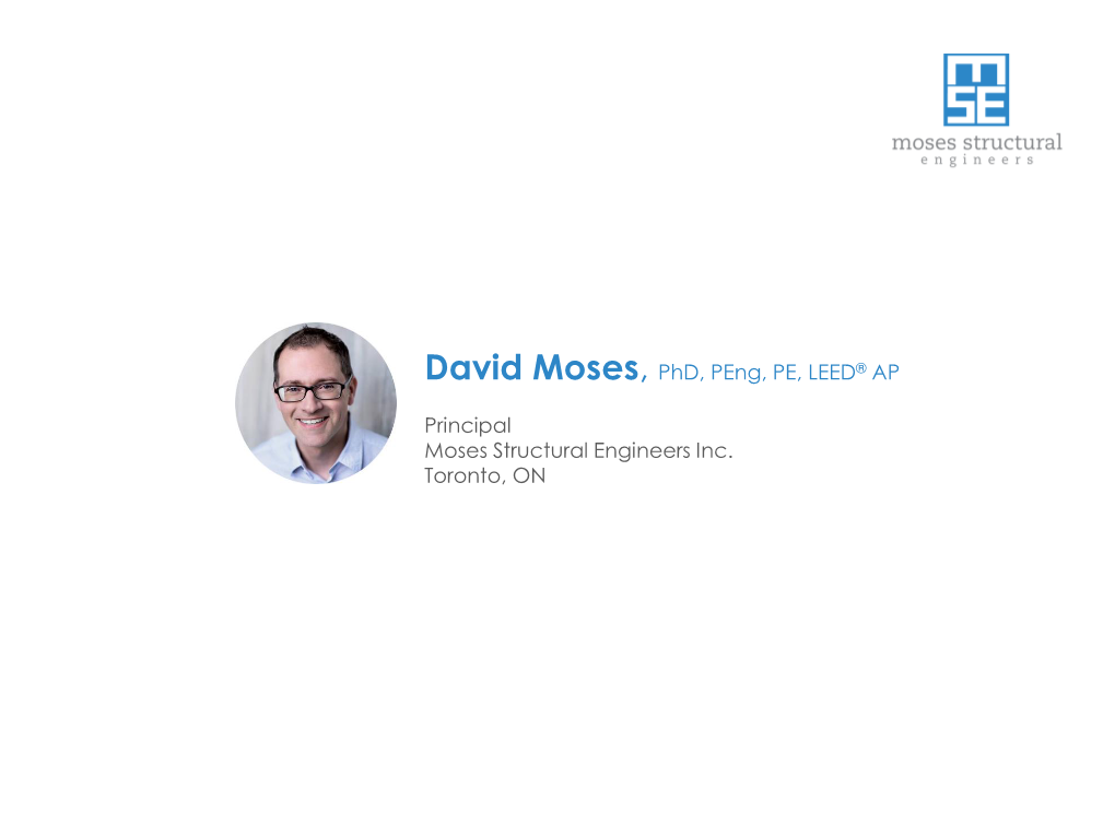 David Moses, Phd, Peng, PE, LEED® AP