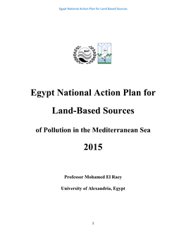 Egypt National Action Plan for Land-Based Sources