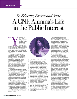 A CNR Alumna's Life in the Public Interest
