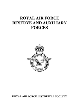 Royal Air Force Reserve and Auxiliary Forces