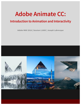 Adobe Animate CC: Introduction to Animation and Interactivity